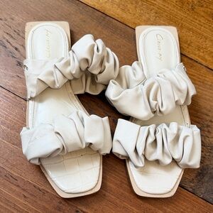 Circus by Sam Edelman Cream Ruffle Sandals